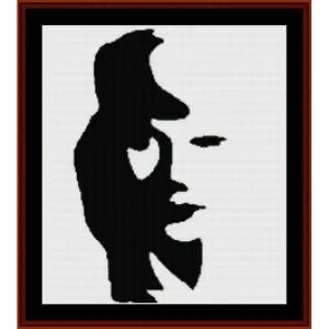 Woman or Saxophone Player? cross stitch pattern