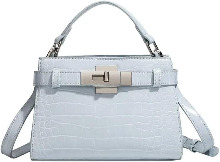 Women Commuting Handbags Square Shoulder Bags Synthetic Leather Crossbody Bag Lock Purses