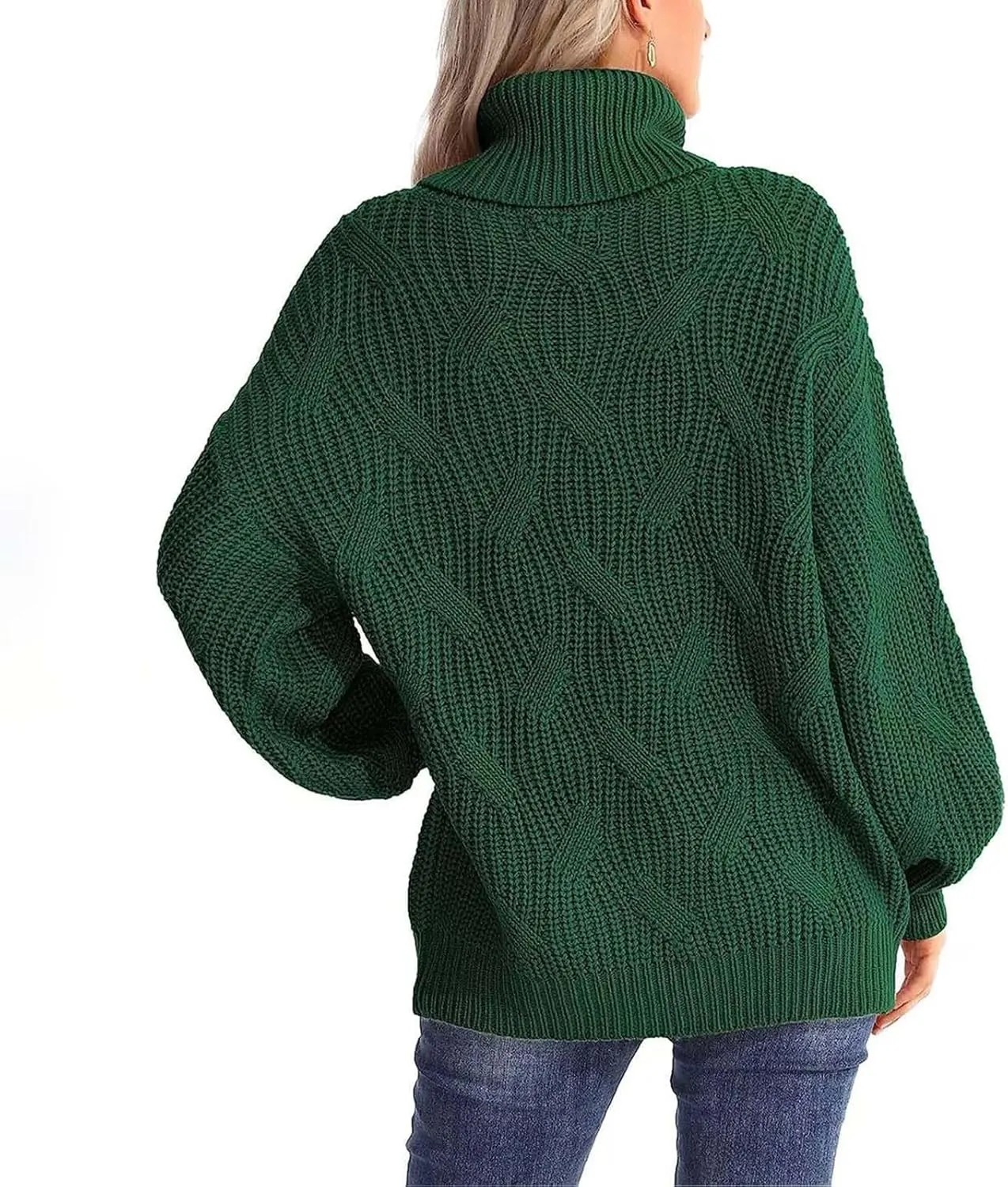 Women Oversized Slouchy Knit Turtleneck Sweaters Fall Fashion 2023 Batwing Sleeve Pullover Tops Y2K Clothes