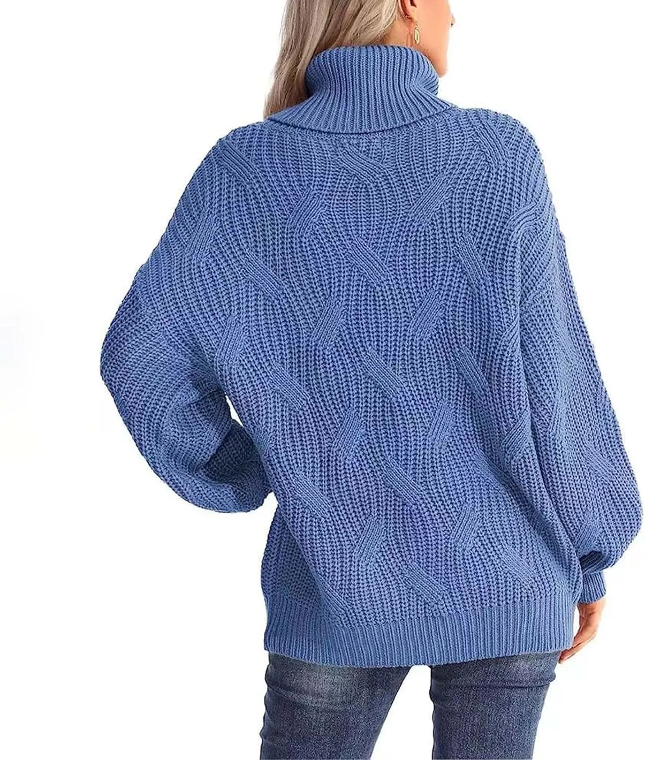 Women Oversized Slouchy Knit Turtleneck Sweaters Fall Fashion 2023 Batwing Sleeve Pullover Tops Y2K Clothes