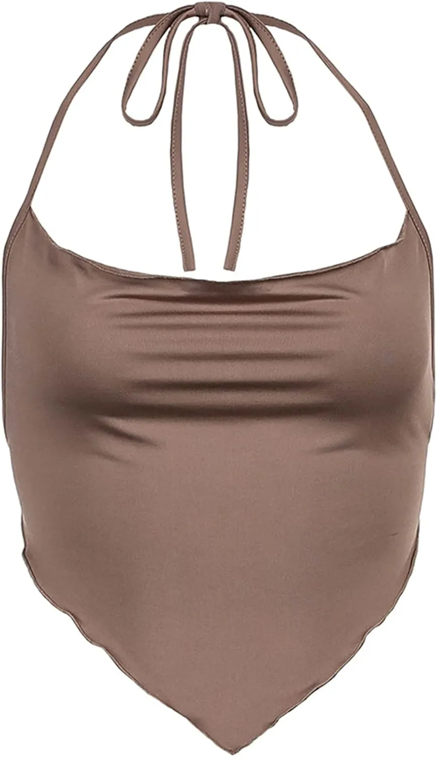 Women Sexy Bodycon Mini Skirt Set Crisscross Halter Cutout Tank Crop Top Two Piece Outfit Bandage Dress Clubwear