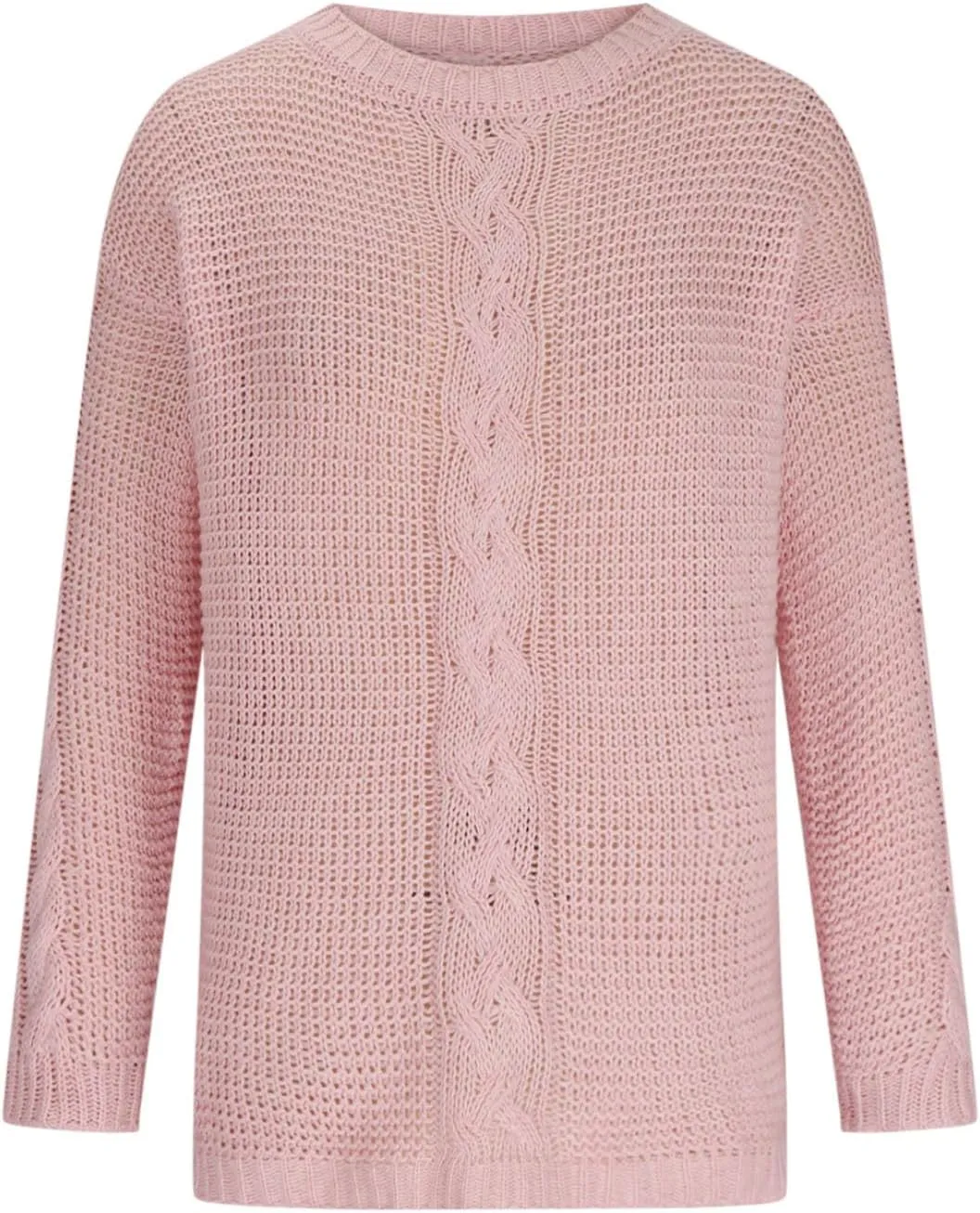Women Solid Chunky Cable Knit Sweaters Pullover Fall Fashion 2023 Loose Winter Sweaters (Available in Plus Size)