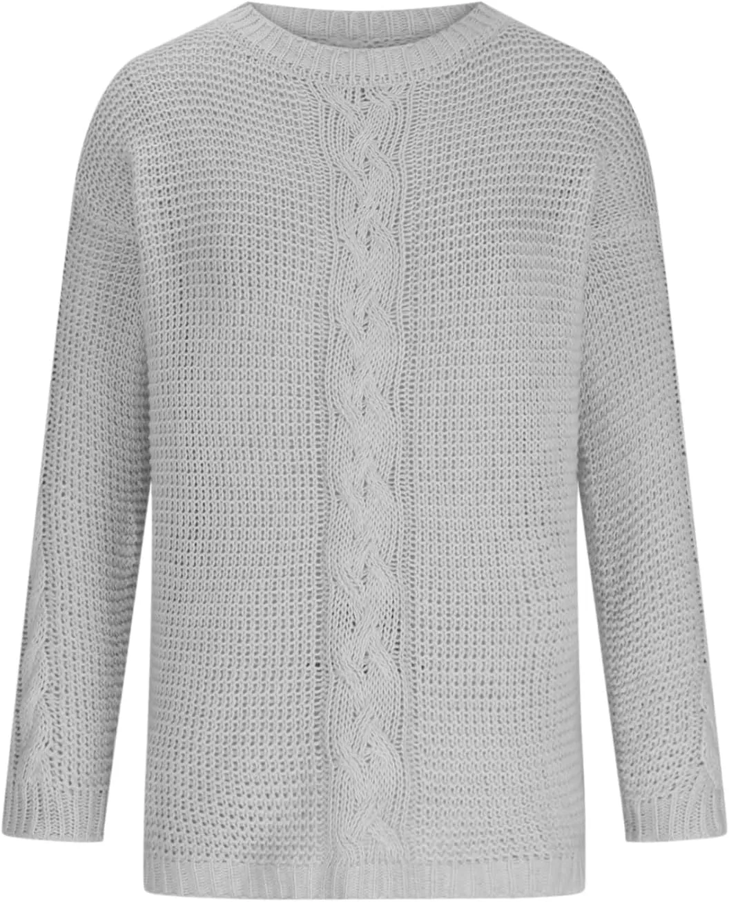 Women Solid Chunky Cable Knit Sweaters Pullover Fall Fashion 2023 Loose Winter Sweaters (Available in Plus Size)