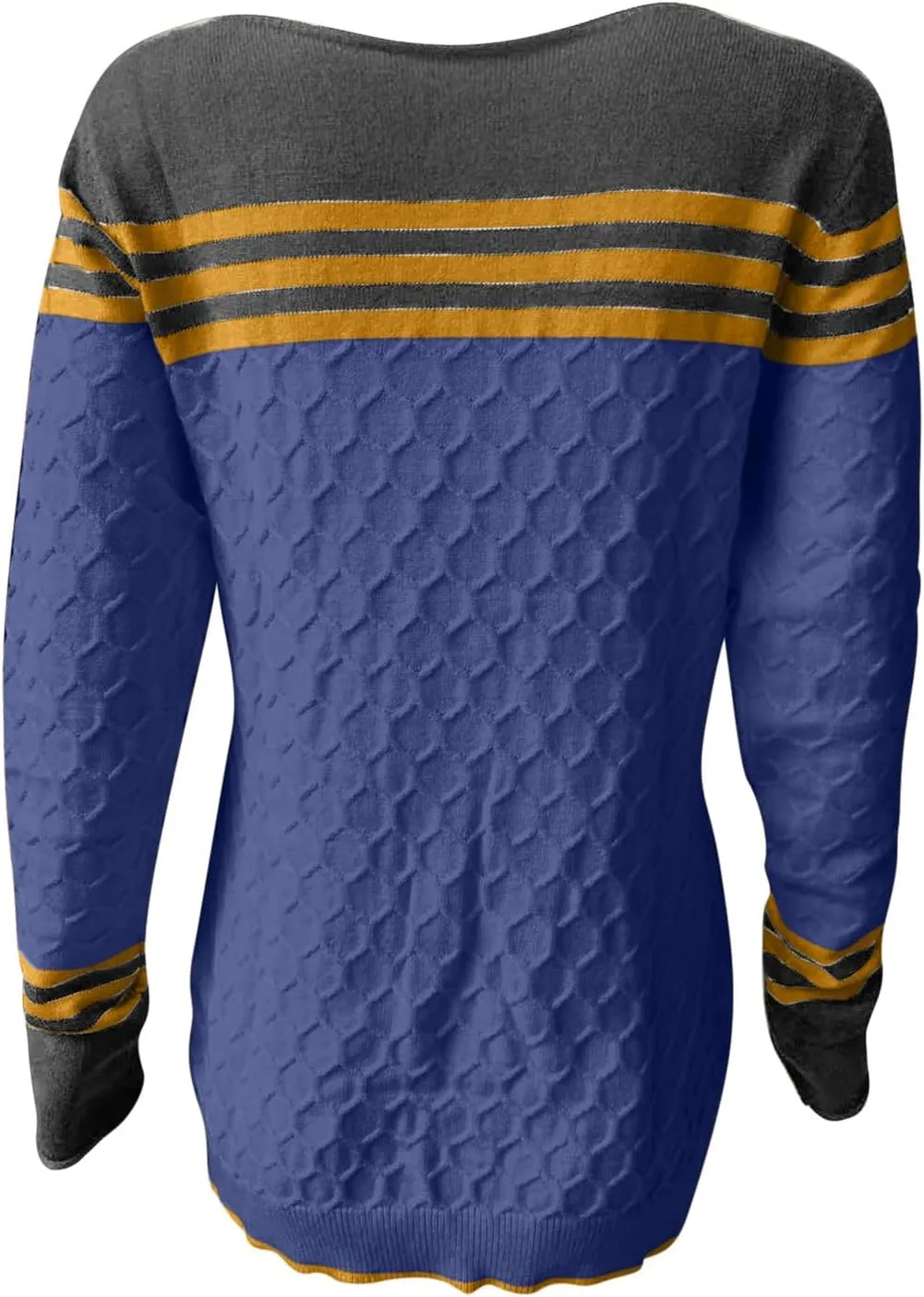 Women's Knitted Color Block Sweaters Long Sleeve Crewneck Fall Fashion Shirt Tunic Tops Blouse Knitwear Pullover