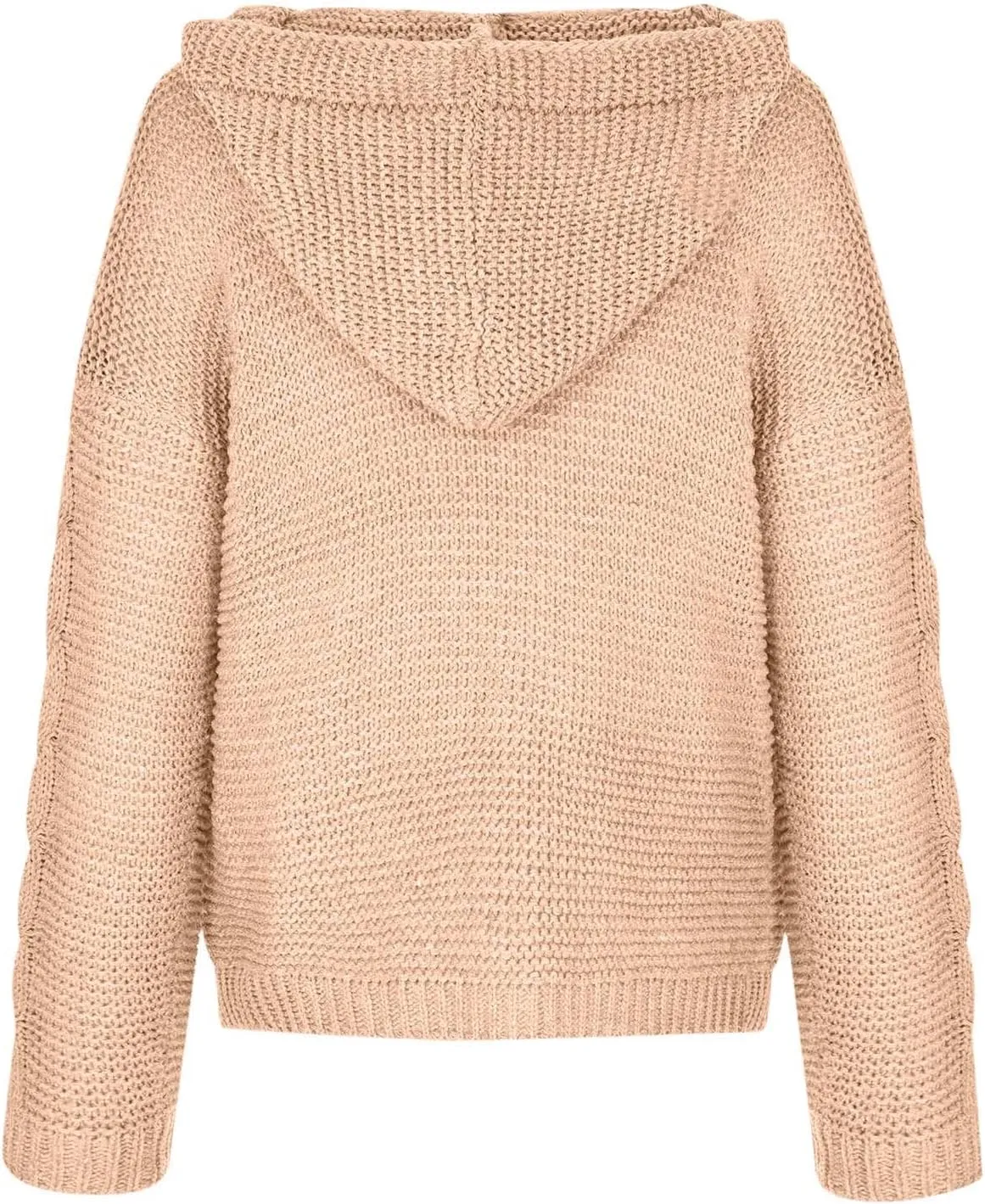 Womens Knitted Hooded Sweaters Open Front Cardigans Fall Fashion 2023 Winter Warm Outwear Coats Jackets Tops