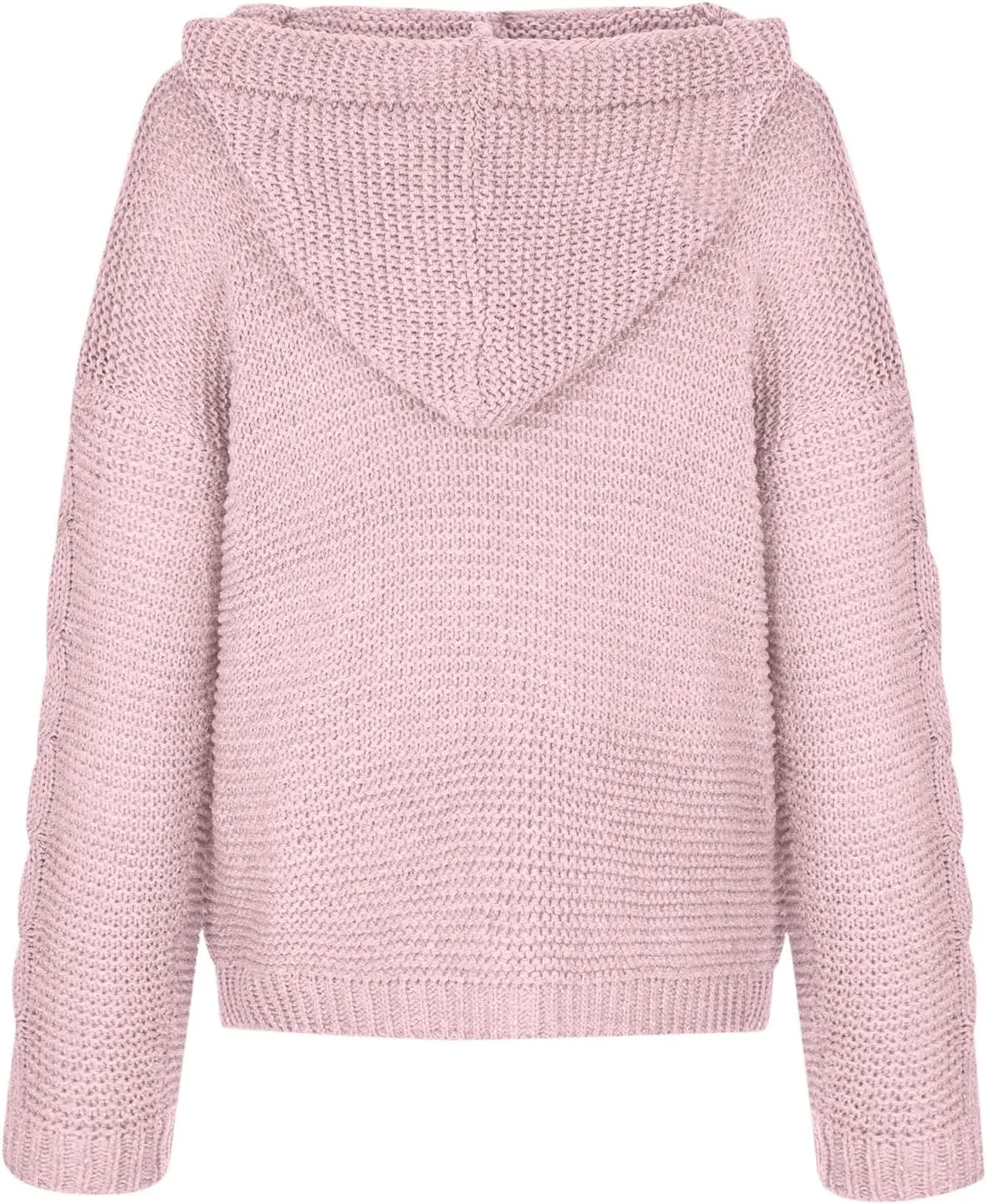 Womens Knitted Hooded Sweaters Open Front Cardigans Fall Fashion 2023 Winter Warm Outwear Coats Jackets Tops