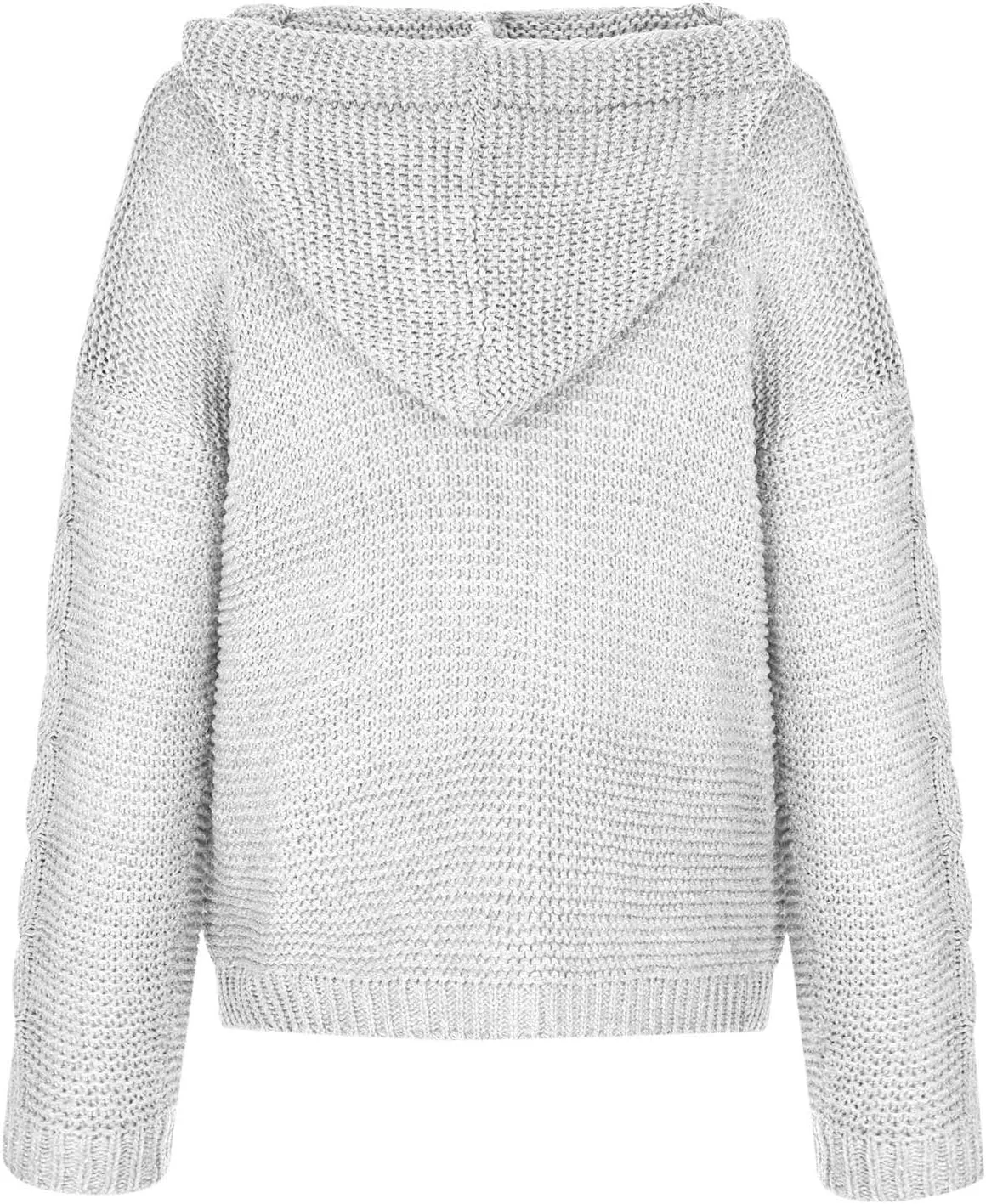 Womens Knitted Hooded Sweaters Open Front Cardigans Fall Fashion 2023 Winter Warm Outwear Coats Jackets Tops