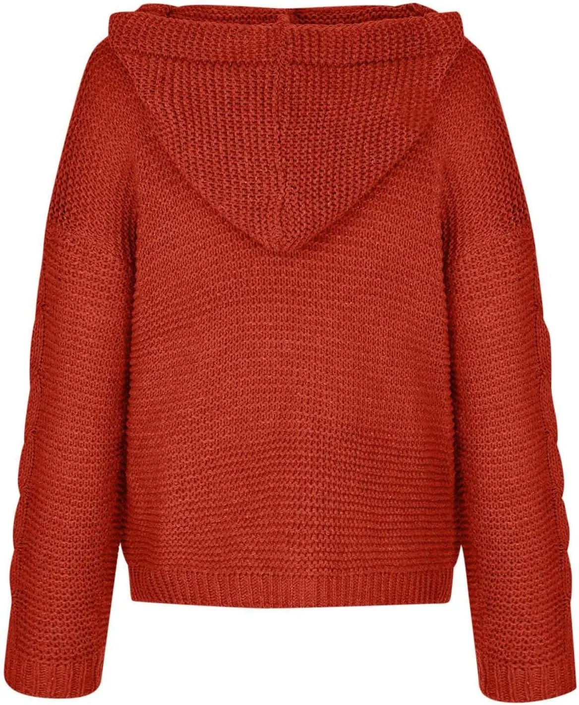 Womens Knitted Hooded Sweaters Open Front Cardigans Fall Fashion 2023 Winter Warm Outwear Coats Jackets Tops