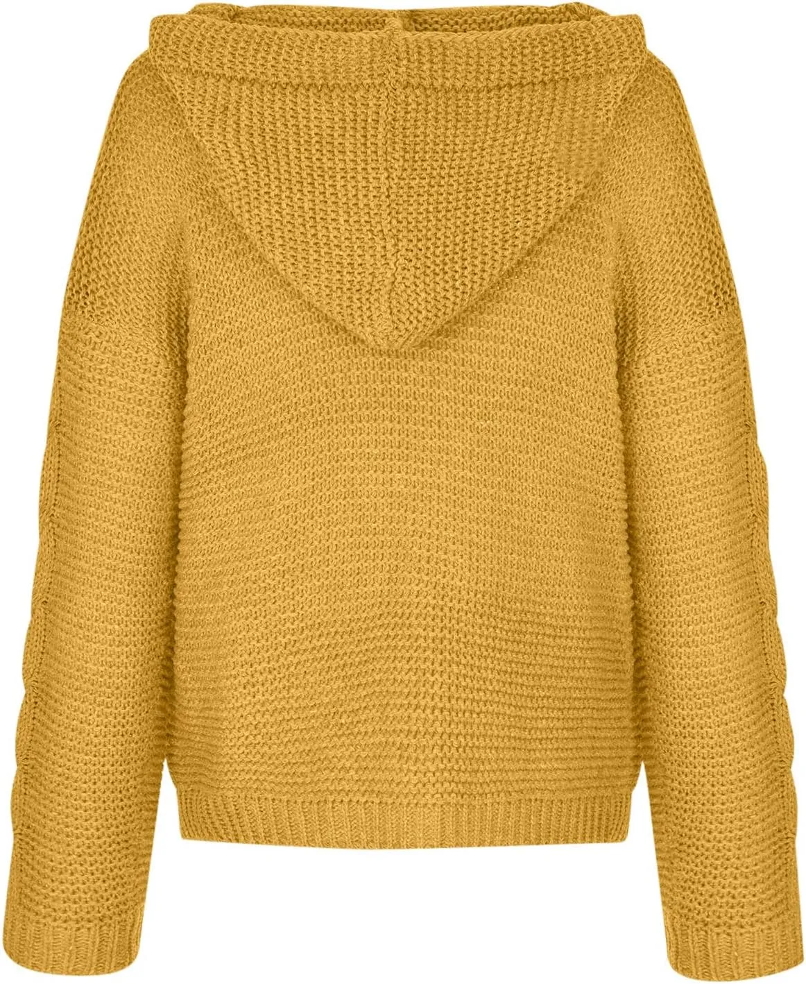 Womens Knitted Hooded Sweaters Open Front Cardigans Fall Fashion 2023 Winter Warm Outwear Coats Jackets Tops