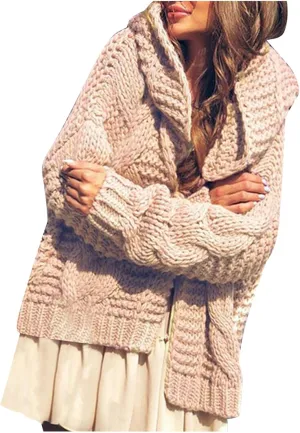 Womens Knitted Hooded Sweaters Open Front Cardigans Fall Fashion 2023 Winter Warm Outwear Coats Jackets Tops