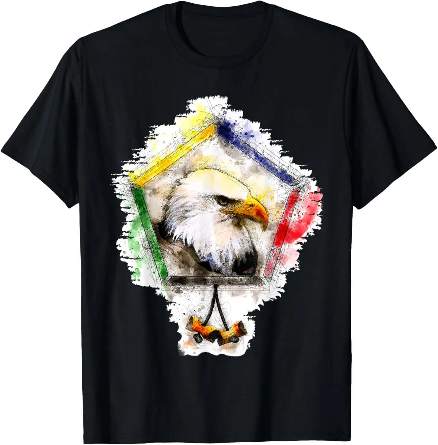 Wood Badge critter, Eagle watercolor sketch print T-Shirt
