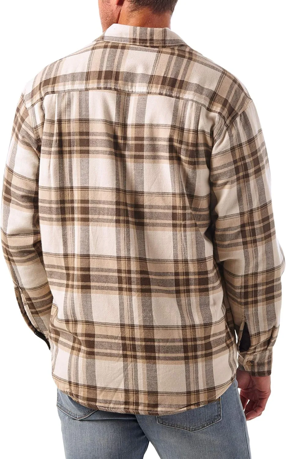 Wrangler Authentics Men's Long Sleeve Sherpa Lined Shirt Jacket