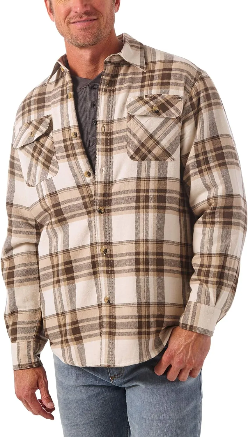 Wrangler Authentics Men's Long Sleeve Sherpa Lined Shirt Jacket