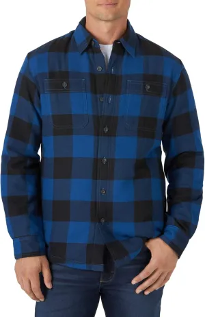 Wrangler Authentics Men's Long Sleeve Sherpa Lined Shirt Jacket
