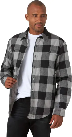 Wrangler Authentics Men's Long Sleeve Sherpa Lined Shirt Jacket