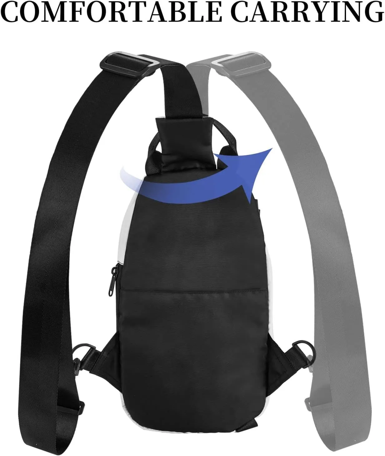 WURTON Optical Spin Illusion Print Crossbody Backpack Cross Pack Lightweight Sling Bag Travel, Hiking