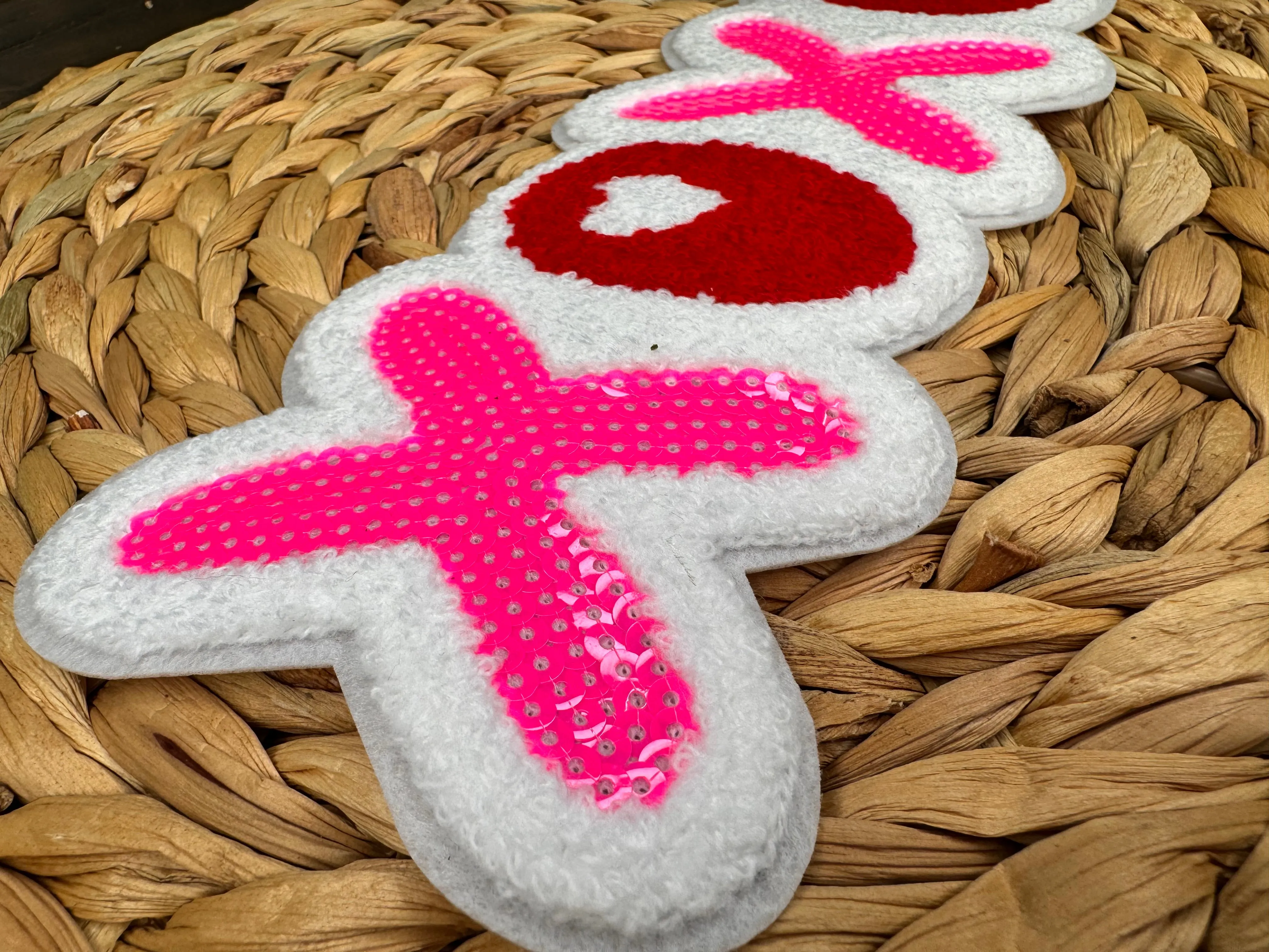 XOXO Chenille/Sequin Patch