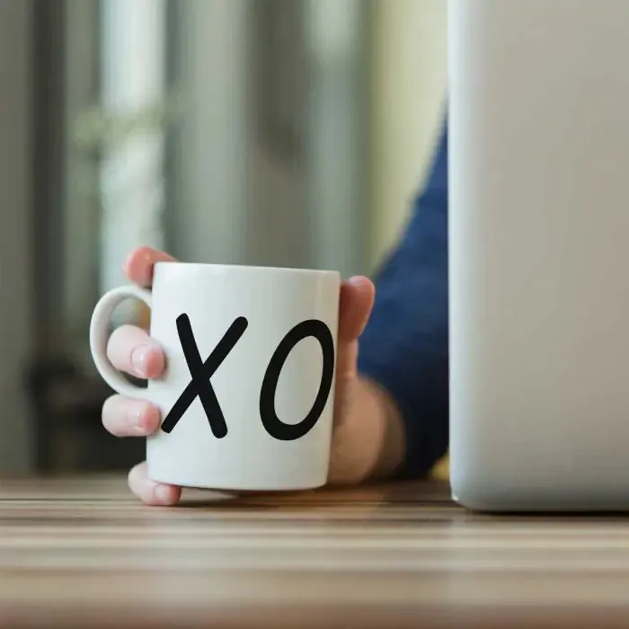 XOXO Printed Couple Coffee Mug Gift for Valentine's Day