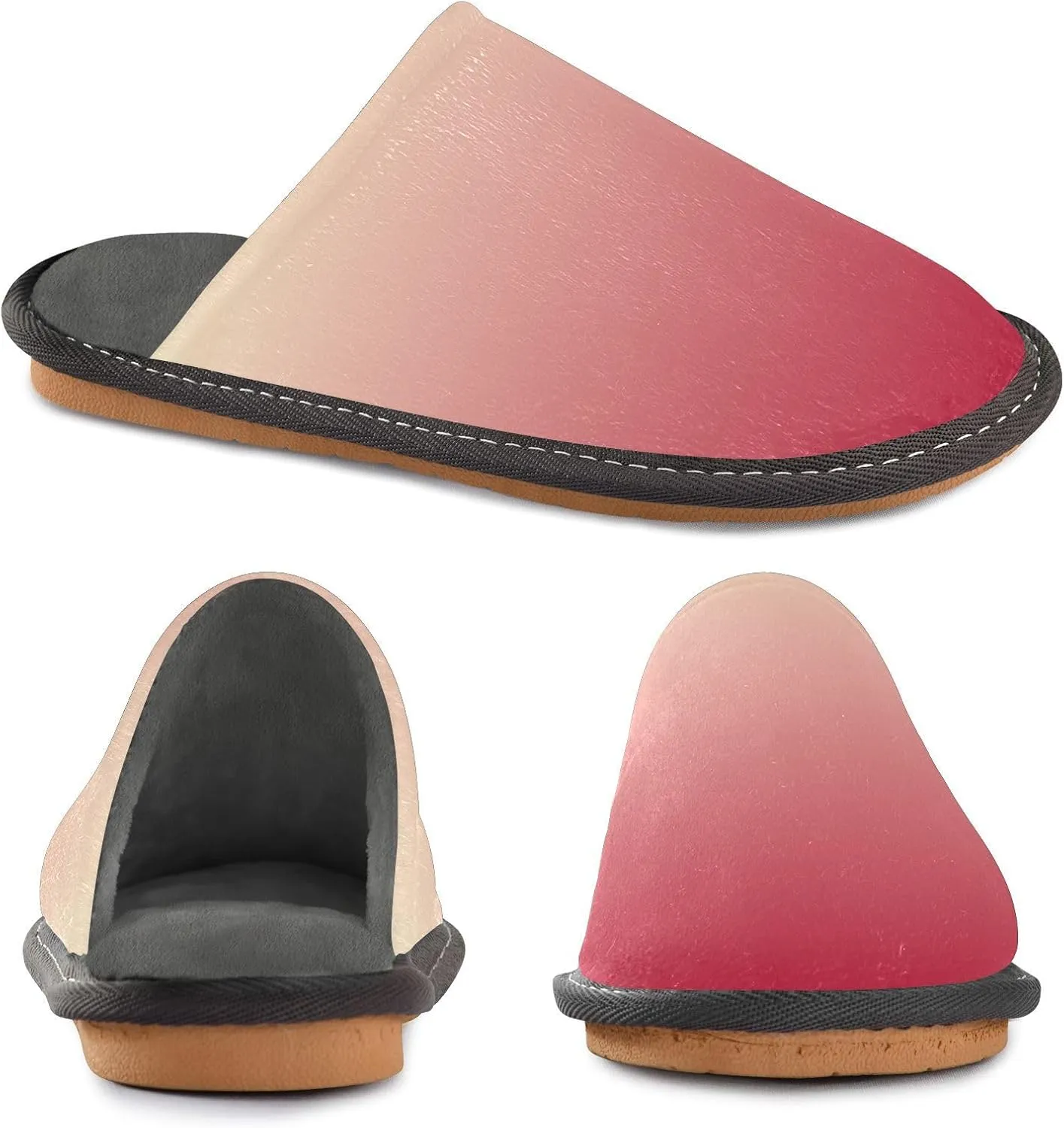 Yellow Lavender Gradient House Slippers for Women Men Non-Slip Comfy Slippers