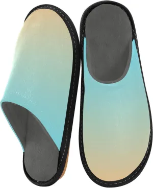 Yellow Lavender Gradient House Slippers for Women Men Non-Slip Comfy Slippers