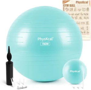 Yoga Ball for Exercise, Pilates Set, 4 Sizes Fitness Ball for Workout, Birthing, Pregnancy, Physical Therapy- Pump Included