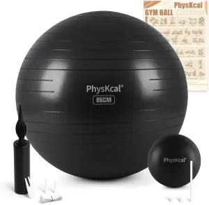 Yoga Ball for Exercise, Pilates Set, 4 Sizes Fitness Ball for Workout, Birthing, Pregnancy, Physical Therapy- Pump Included