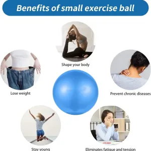 Yoga Ball, Small Exercise Ball, Pilates Ball 23cm for Yoga Pilates Fitness Physical Therapy Improves Balance