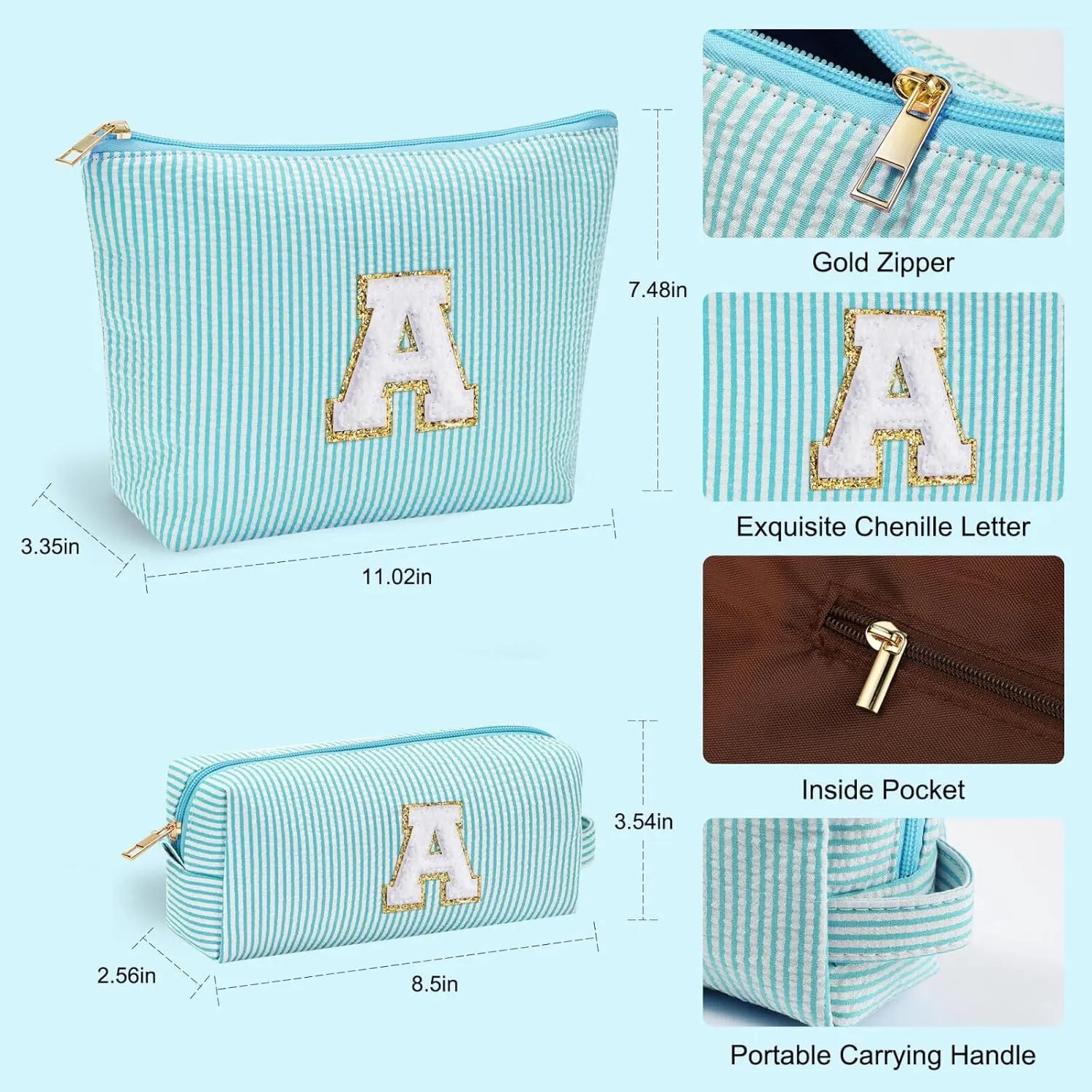 YOOLIFE Teacher Appreciation Gifts,Retirement Travel Gifts for Teacher Travel Makeup Bag | Teacher Birthday Gifts | Mothers Day Gifts for Teacher | Retirement Gifts for Women 2024 | Teacher Gifts E