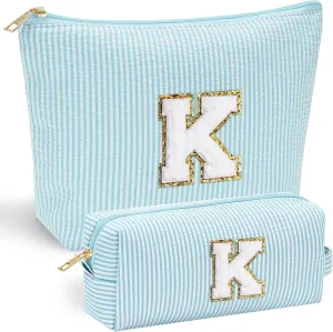 YOOLIFE Teen Girl Gifts Trendy Stuff | Cute Makeup Bag for Girls - Cosmetic Bags for Women | Initial Make Up Bag | Personalized Gifts for Women Friends | Skin Care Bag | Christmas Gifts for Girls K