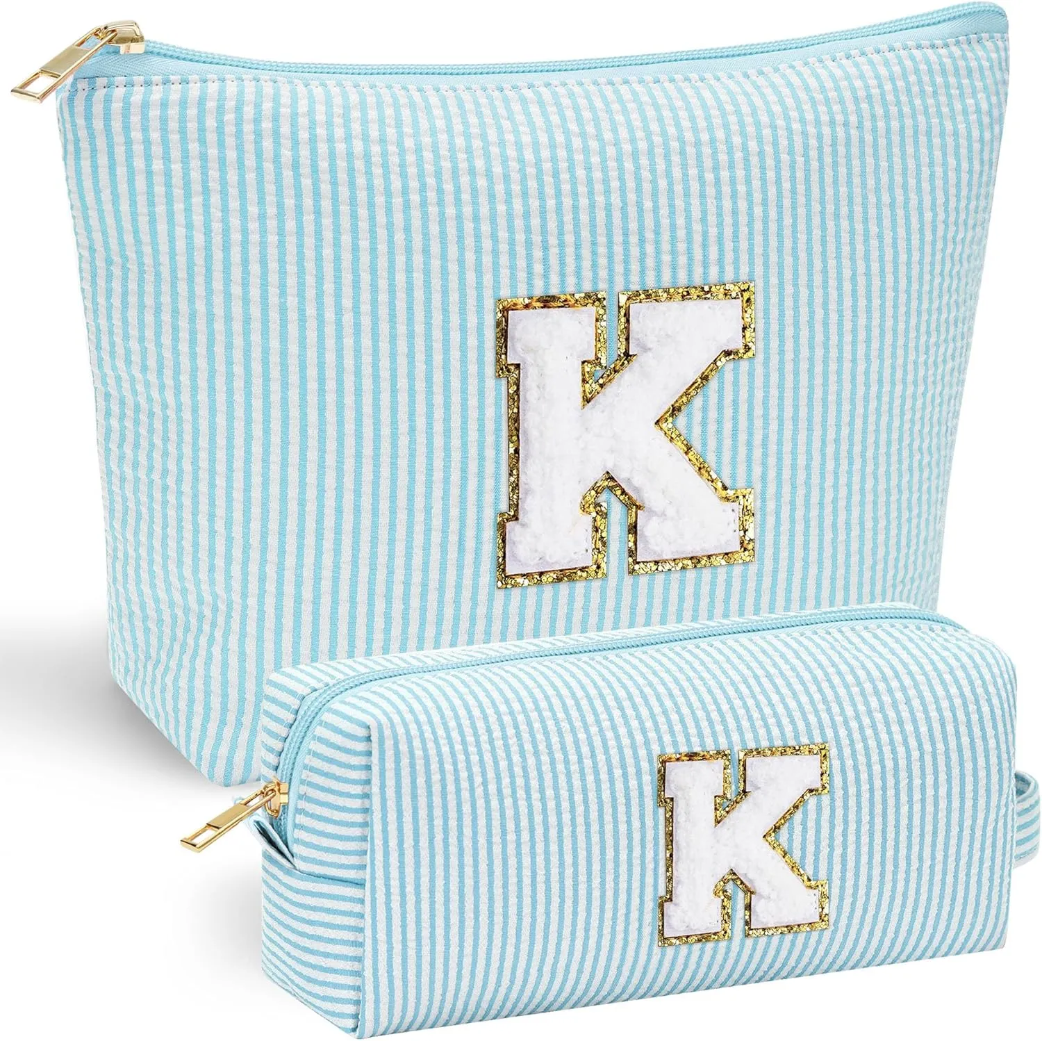 YOOLIFE Teen Girl Gifts Trendy Stuff | Cute Makeup Bag for Girls - Cosmetic Bags for Women | Initial Make Up Bag | Personalized Gifts for Women Friends | Skin Care Bag | Christmas Gifts for Girls K