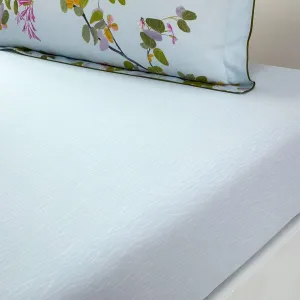 Yves Delorme Luciole Multicolor Twin 41 x 79 in Fitted Sheet - Extra Soft and Warm Luxury Sheets, 100% Natural Organic French Bed Linens - Breathable and Durable