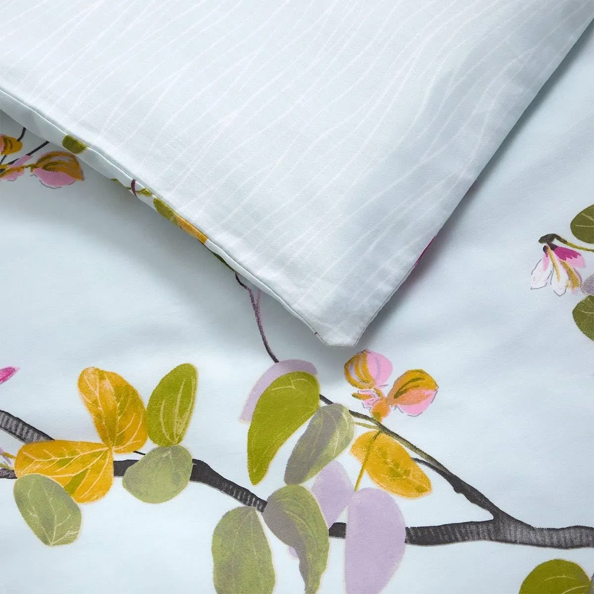 Yves Delorme Luciole Multicolor Twin 68 x 86 in Duvet Cover - Extra Soft and Warm Luxury Sheets, 100% Natural Organic French Bed Linens - Breathable and Durable