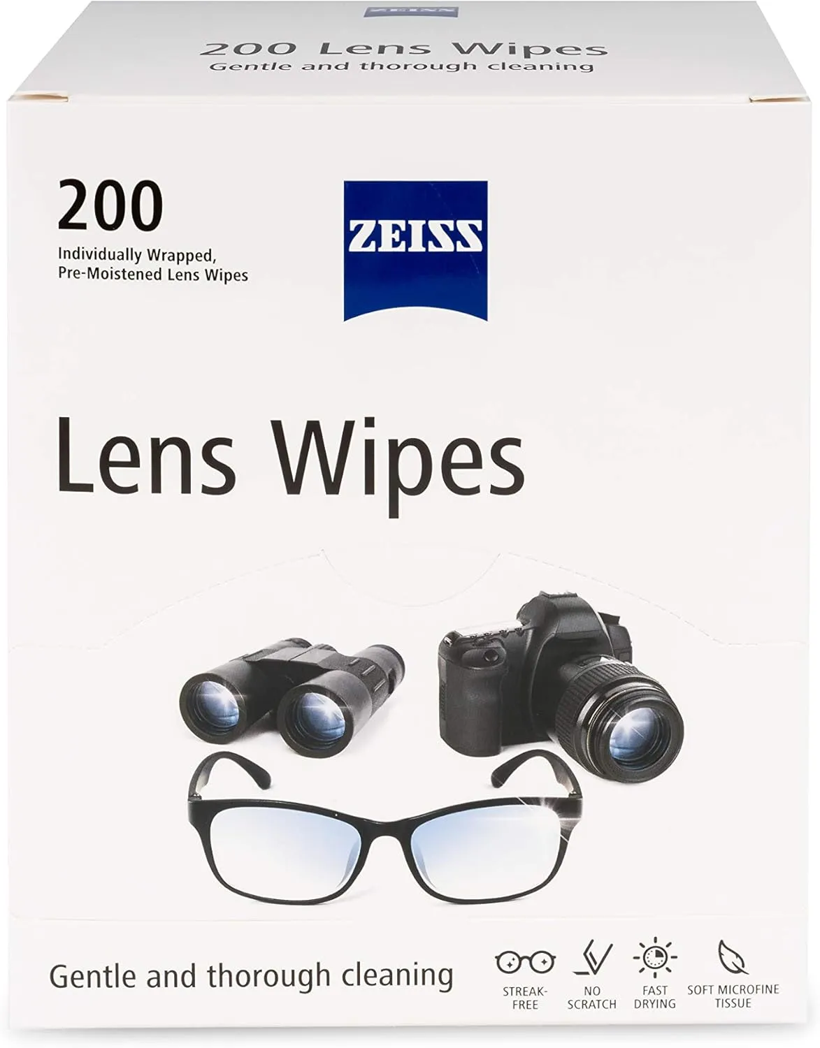 Zeiss Pre-Moistened Lens Cleaning Wipes, 2 Pack (200 Ct)