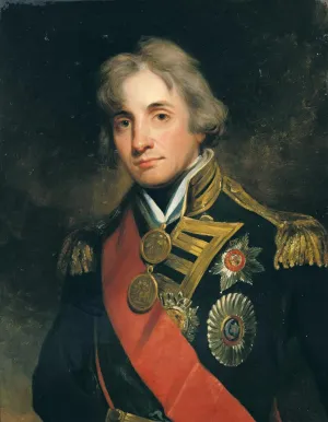 ZhiChengHflBM Famous Painting Artwork Print Art Painting on Canvas Portrait of Nelson by George Peter Alexander Healy Picture Decoration Wall Art for Home Decor 60x90cm