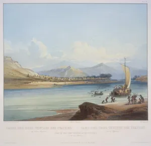 ZYNBFZYN Famous Oil Paintings Pictures HD Art Print Poster Camp of the Gros Ventres of the Prairies on the Upper Missouri by Karl Bodmer Vintage Art Print for Hallway Decor 60x90cm